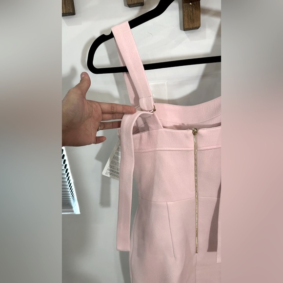 NWT Rebecca Vallance Celestina Knotted Crepe Dress Pink Midi Size 2 - Picture 7 of 13
